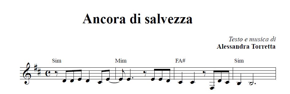 MusicSheet Ancora di salvezza